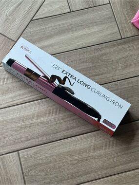 Extra Long 1.25" Curling Iron in Pink - Women Accessories Hair Tool